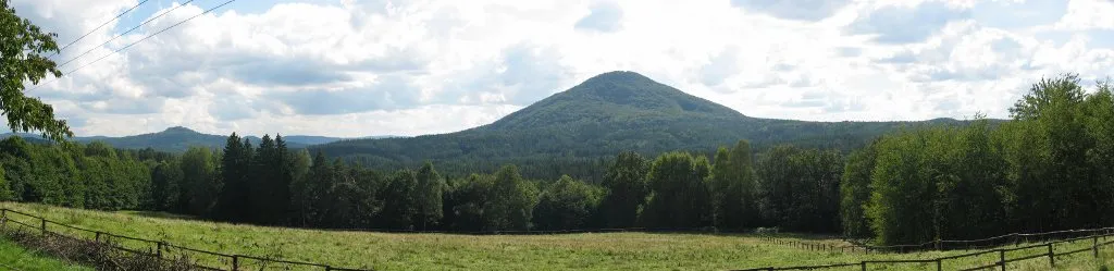 Panoramic view of the countryside around Doubice